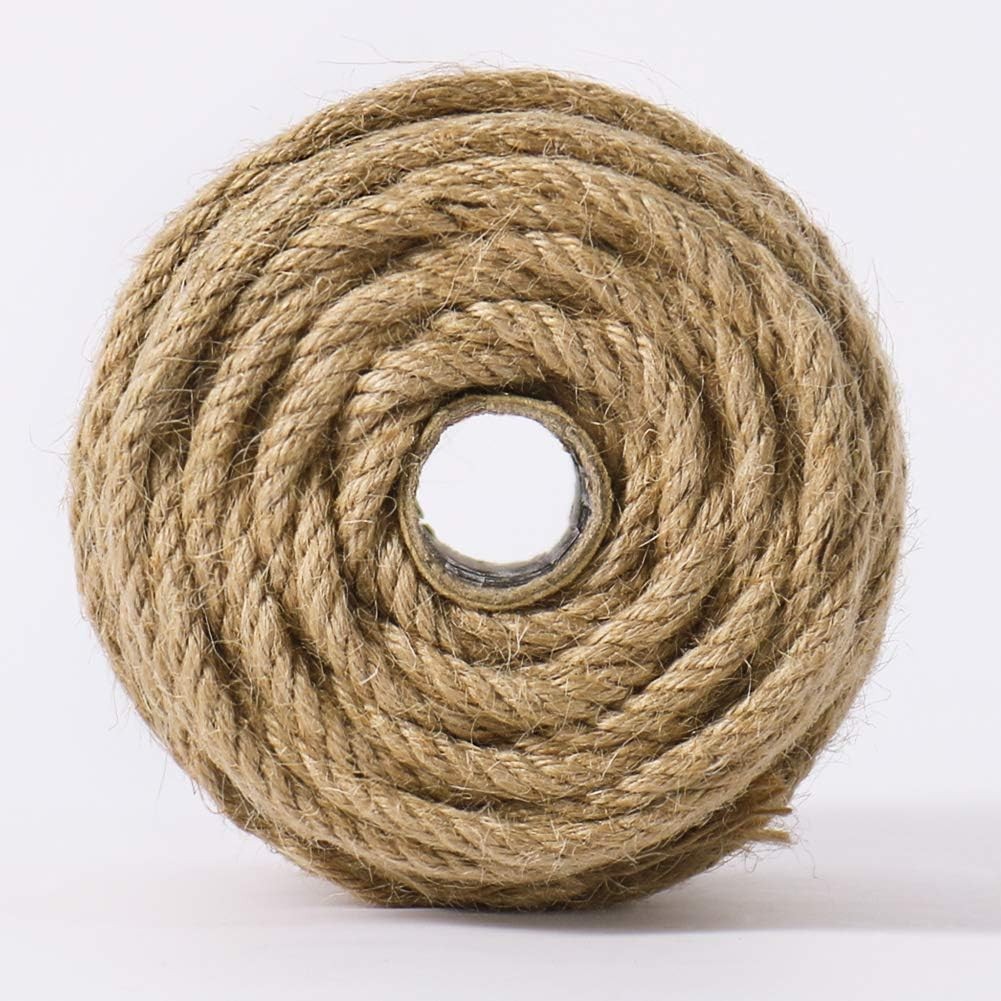 5mm Thick Heavy Duty Jute Rope – 100 Feet for Crafting & Gardening Projects