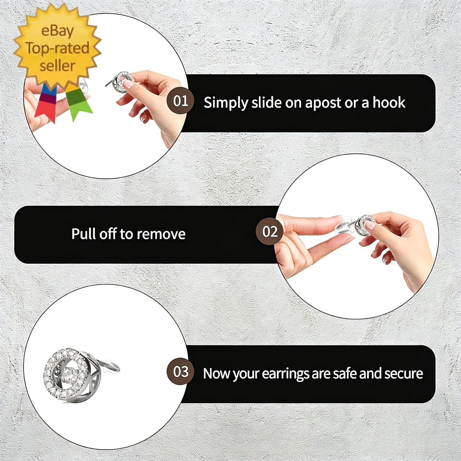 6 Styles 600Pcs Silicone Earring Backs Clear Soft Plastic Rubber Earring Backing