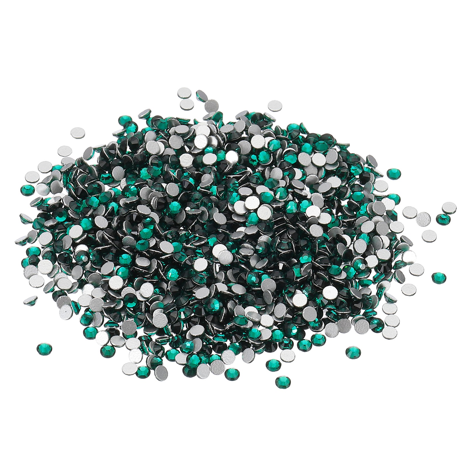 SS10/1440Pcs Glass Diamante Rhinestone, Man Made Gems, Dark Green