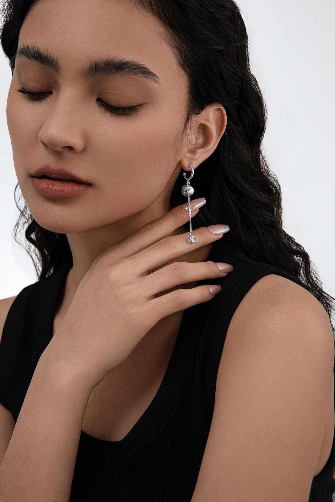 Silver Ball Drop Dangle Earrings for Women S925 Sterling Silver Post | Trendy Si