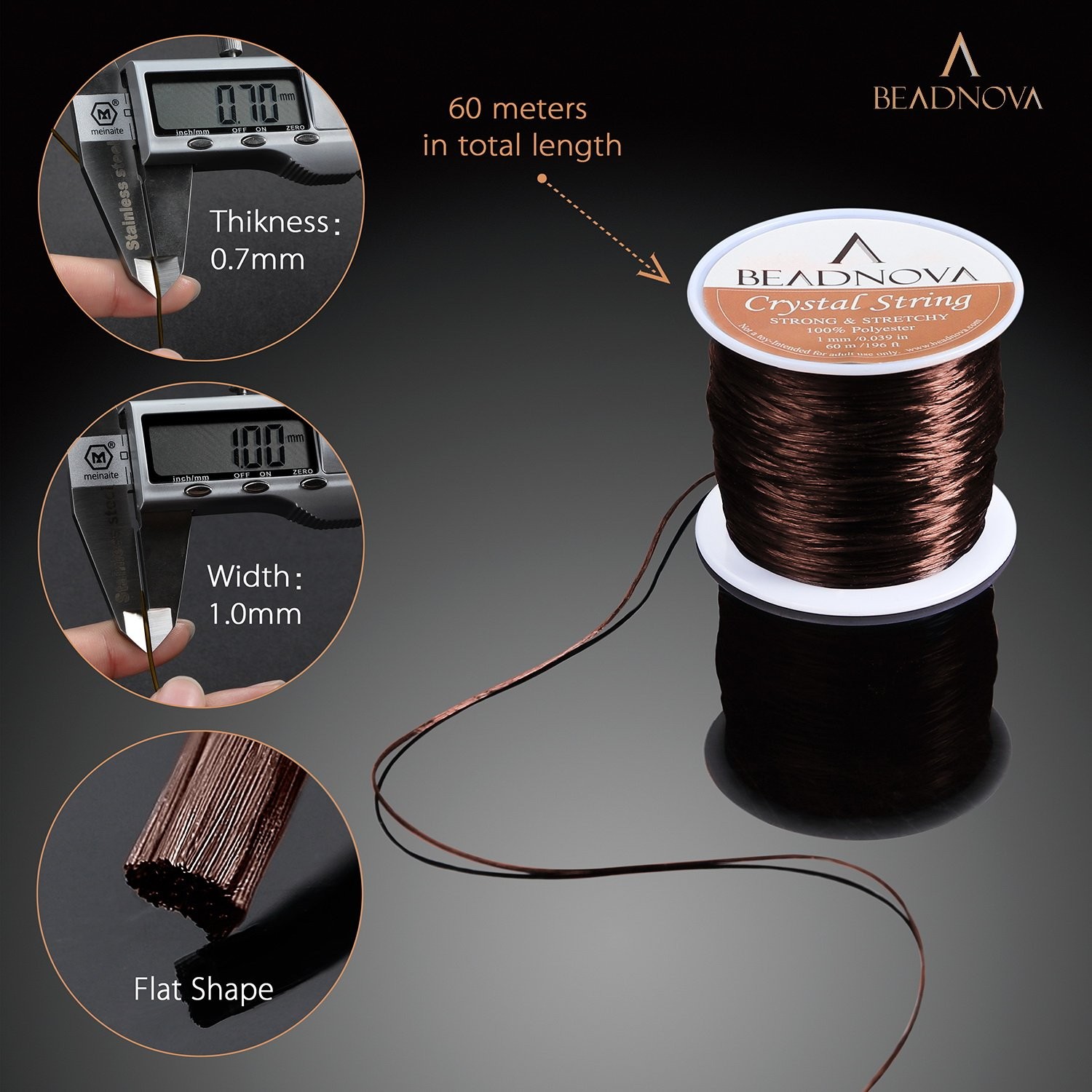 1mm Elastic Stretch Crystal String Cord for Jewelry Making Bracelet Beading
