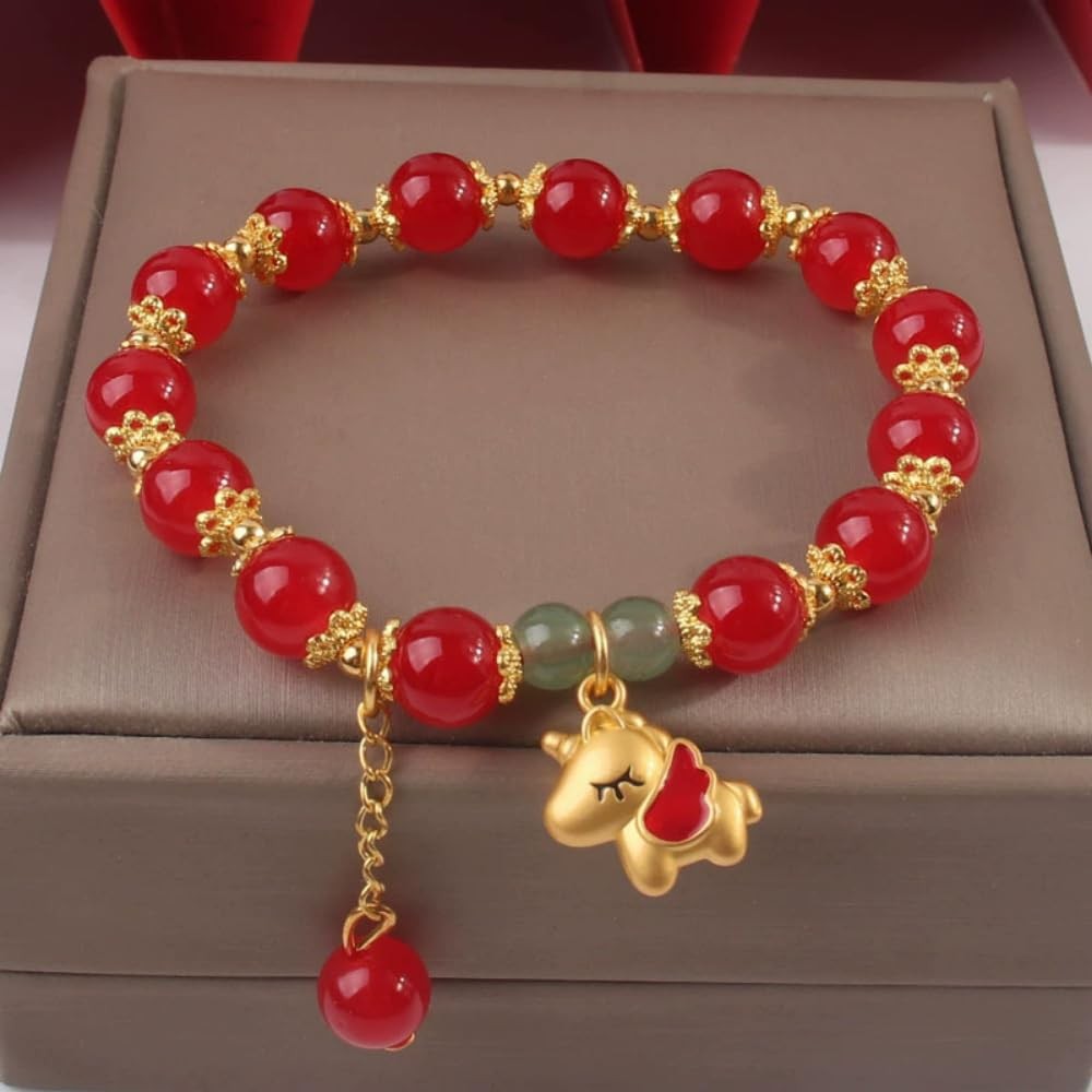 Chinese Zodiac Horse Beaded Bracelet Year of the Horse Bracelet Lucky Charm – 02