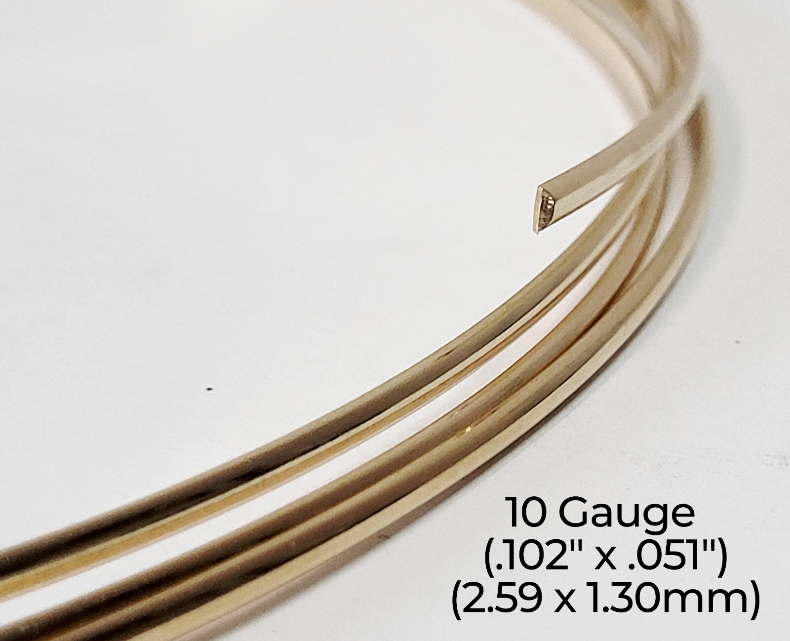 14/20 Yellow Gold-Filled Wire | Half Round | Dead Soft | 6-24 Gauge | 1-10 ft