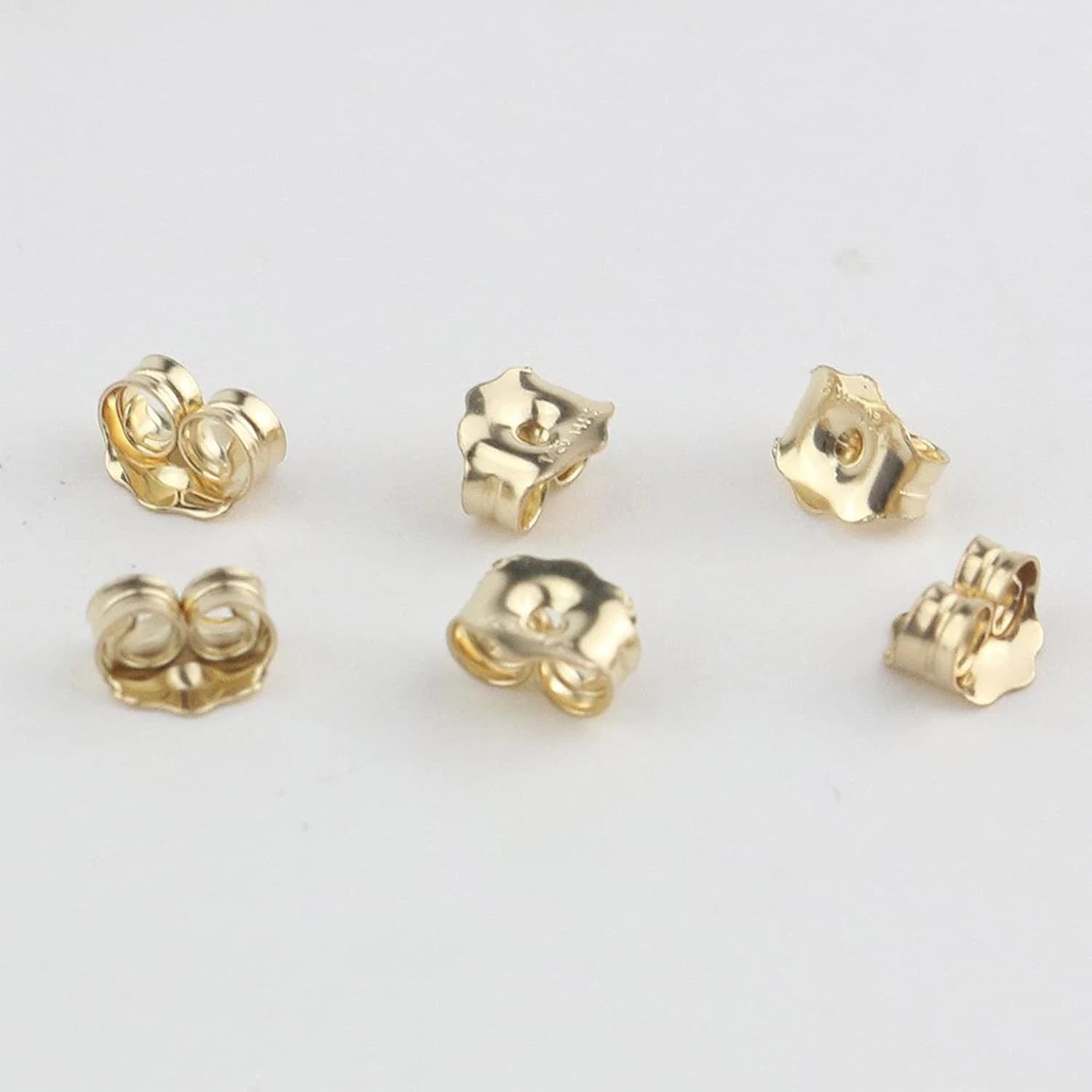 14K Gold Earring Backs for Stud Earrings – Yellow Locking (3 Pairs)