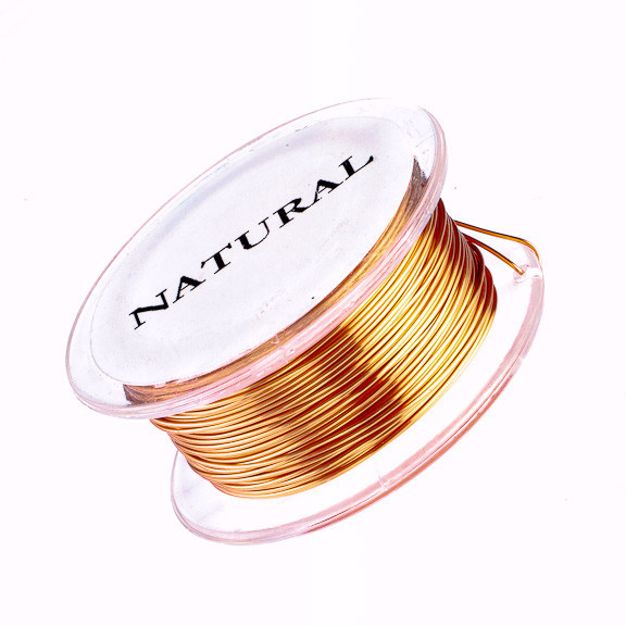 21 Gauge Permanently Colored Wire. Copper Colored. HALF ROUND. 7 Yards.