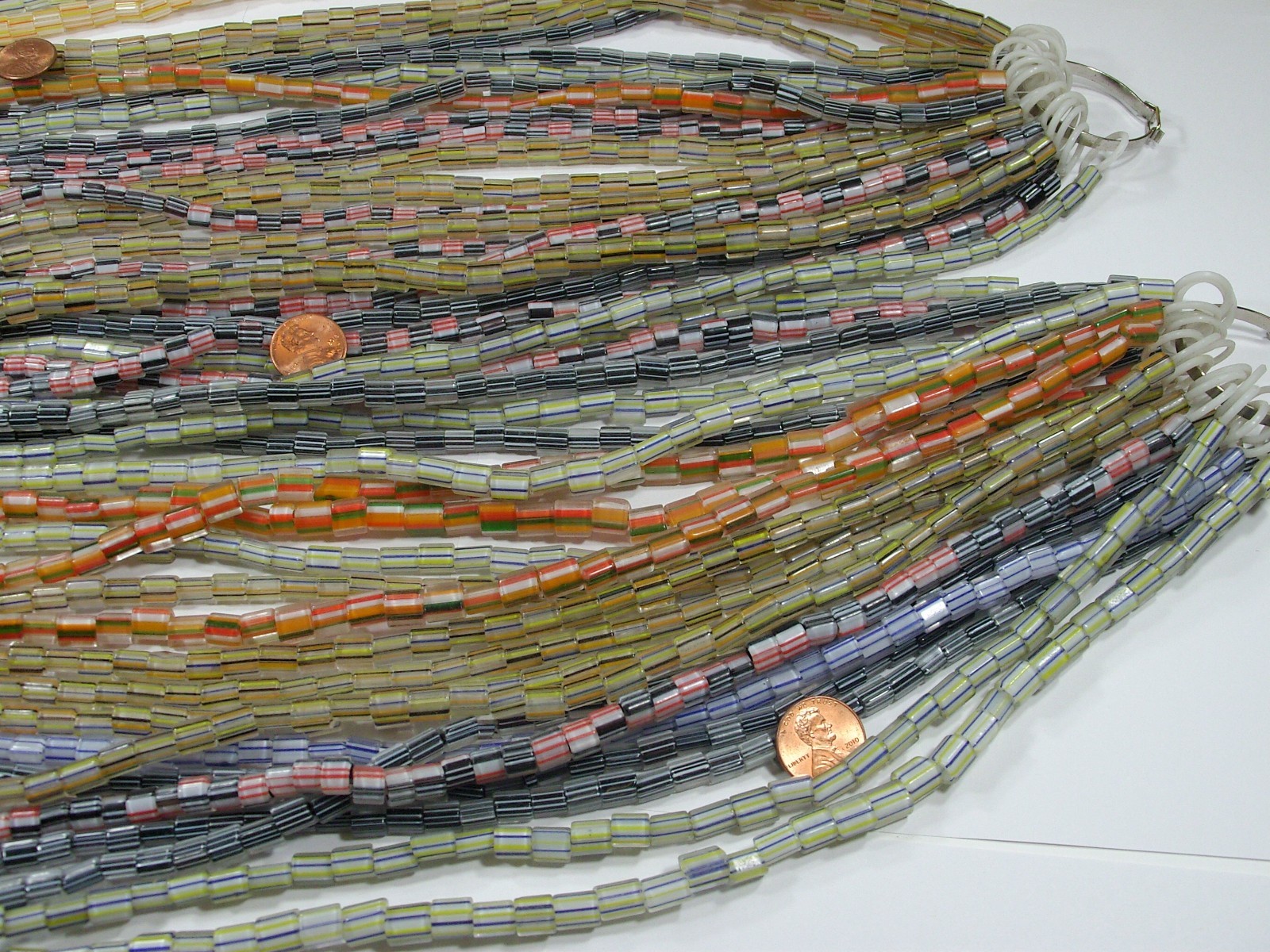 40 Strands 15″ Multicolor India Handmade Glass Beads Wholesale Bulk Lot (FPZ-9)⭐