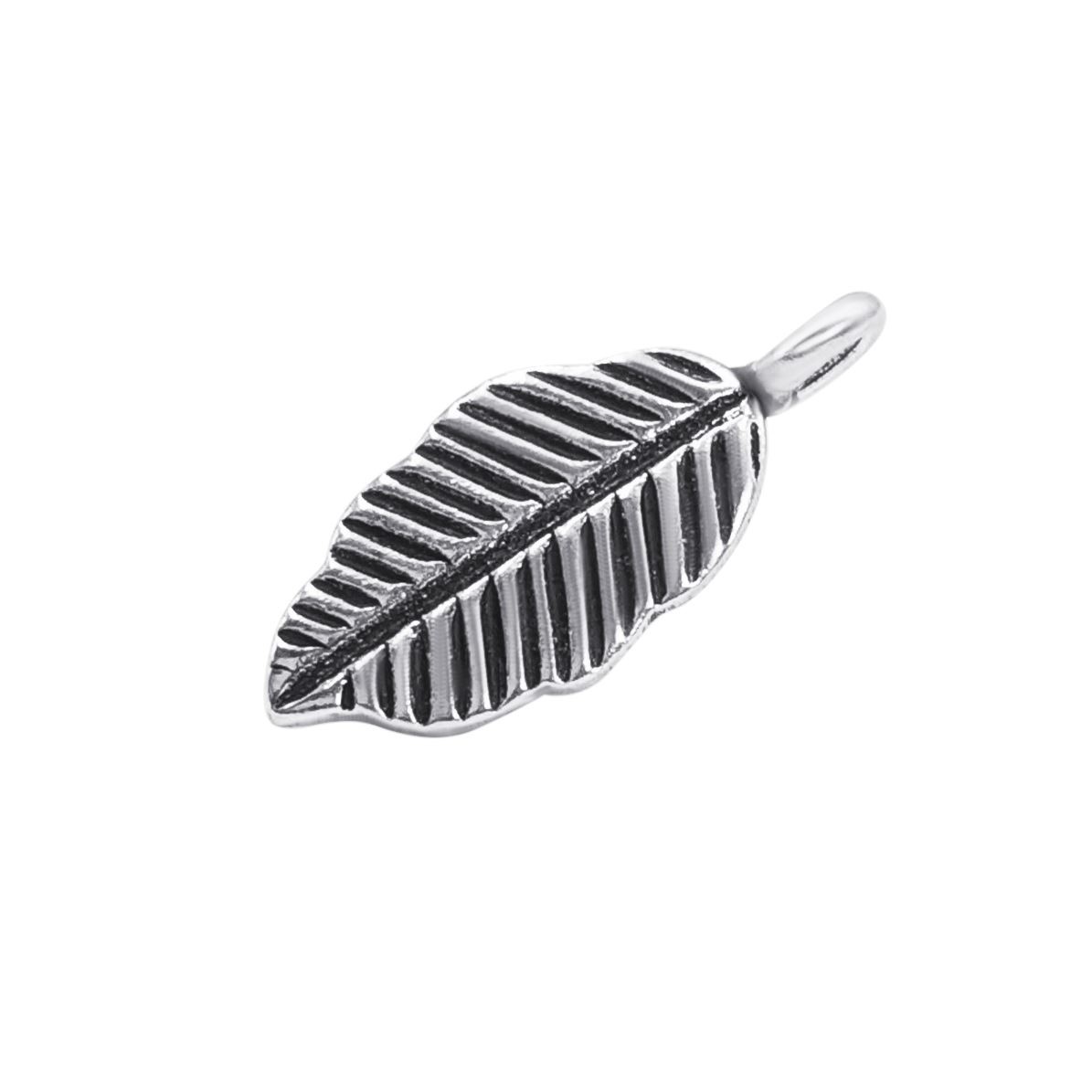 Hill Tribe 999 Silver Leaf Charms Feather Shaped Charm Findings – 81stgeneration