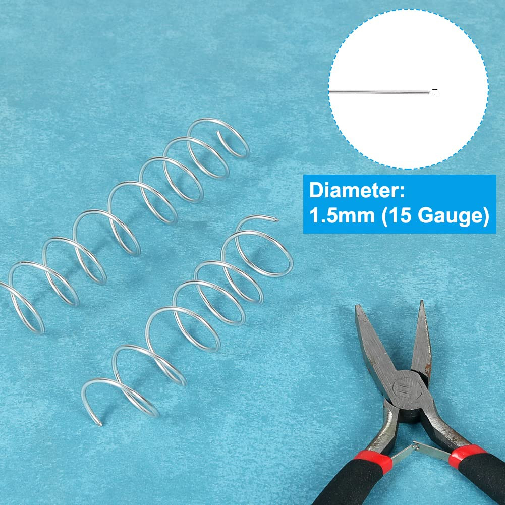 15 Gauge Aluminum Wire, 164 Feet 1.5Mm Bendable Metal Craft Wire for Jewelry Mak