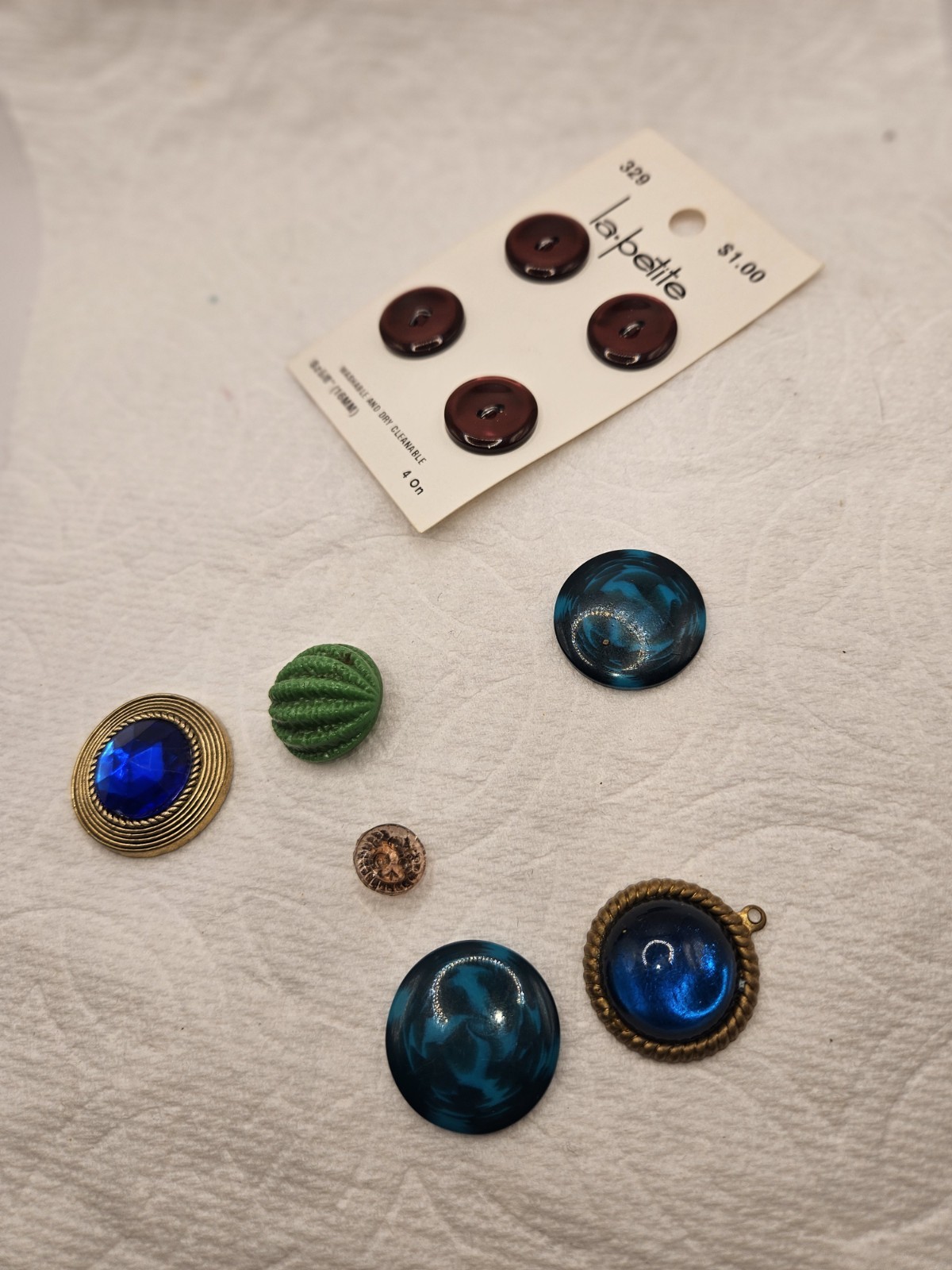 Handcrafted And Commercial Face Cabochons Plus Vintage Buttons