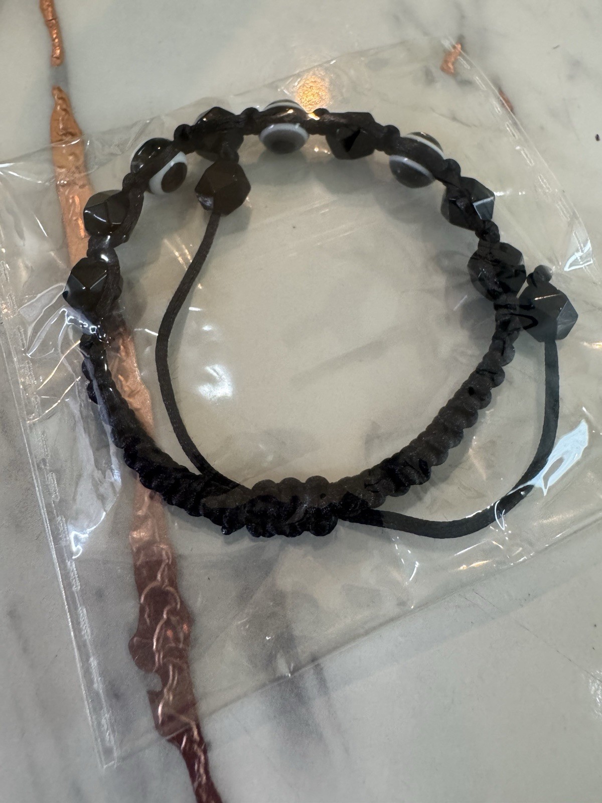 Lightock Evil Eye Bracelet Obsidian Amulet Essential Oil Diffuse