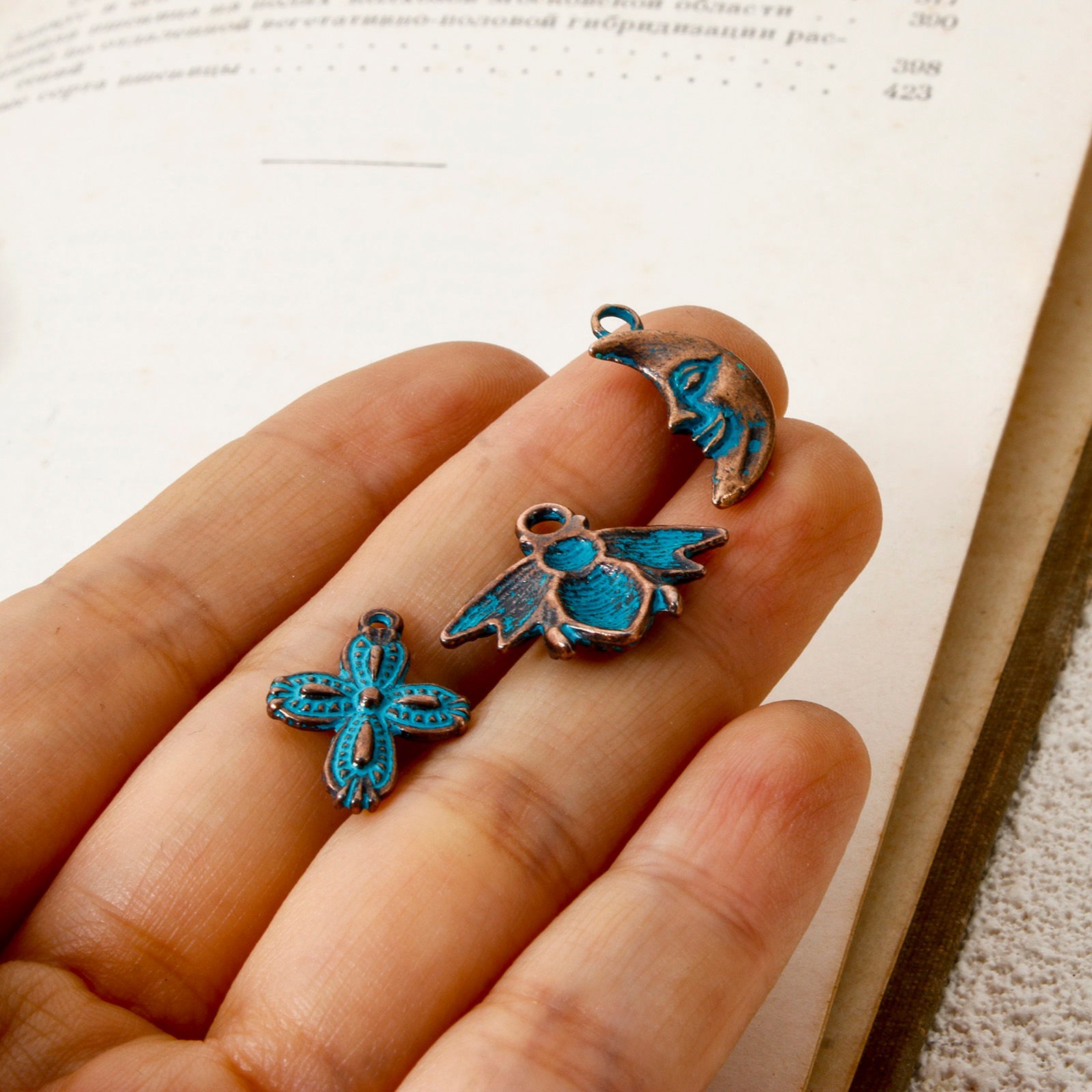 Starfish Charms 20mm Blue Patina Ocean Copper Pendants C929137 – 10, 20 Or 50PCs