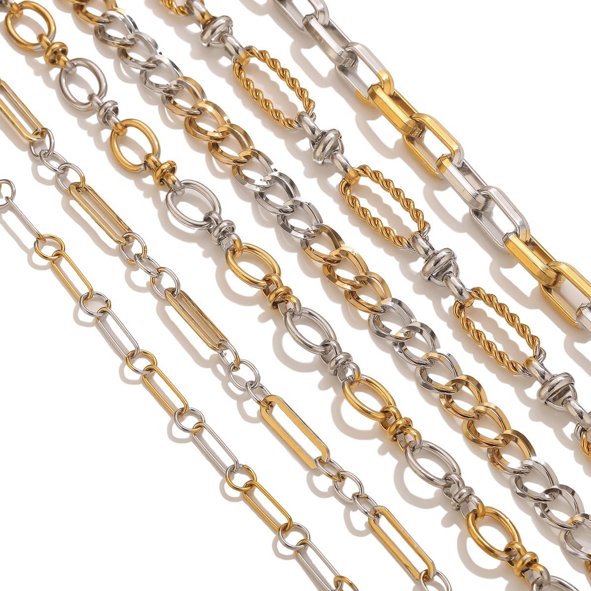1Foot No Tarnish Stainless Steel 18K PVD Gold Plated Chunky Chain 9mm SSF128
