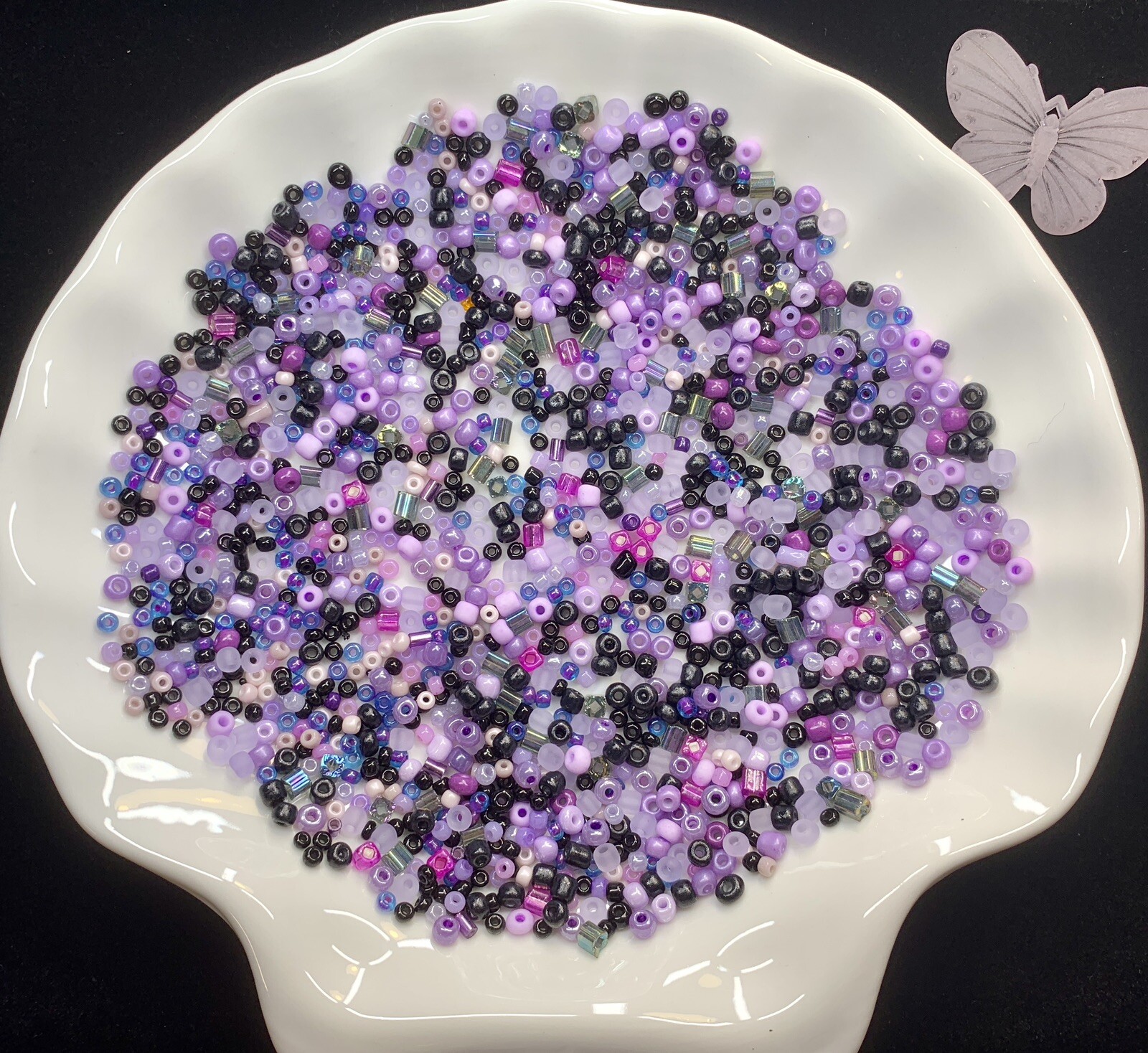 1 LB / 16 Oz/ 454 Grams Unique Mix Color Glass Seed Beads Lot 36 Packages