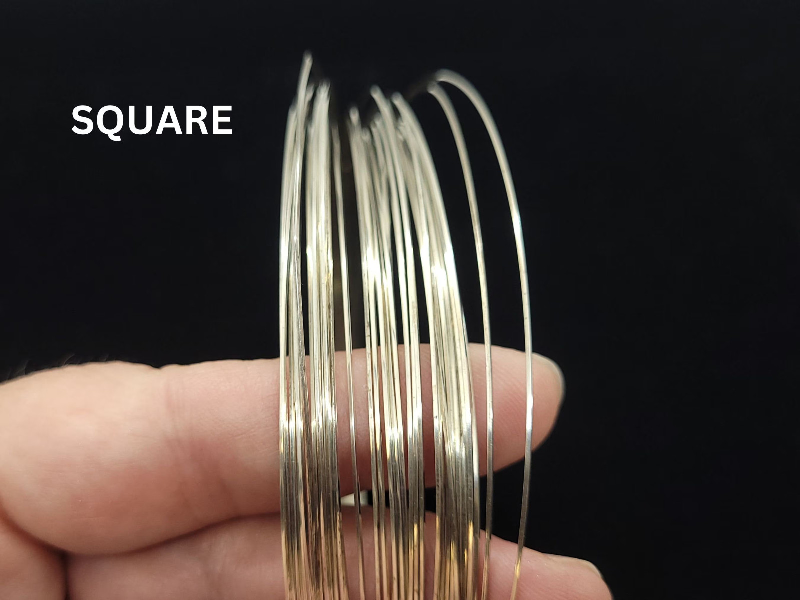 Sterling Silver Wire Half Round (22 Ga) or Square (24 Ga), Half Hard, 3ft or 1oz