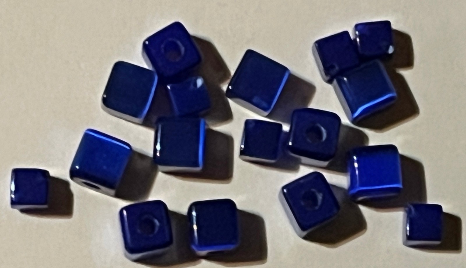 BULK LOT 180+ VIBRANT BLUE AGATE CUBES BEADS 2 sizes STONES jewelry parts NEW