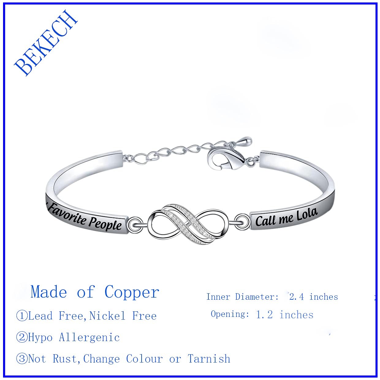 Grandma Bracelet My Favorite People Call Me Nana/Mimi/Nonna/Granny/Grandma – 08