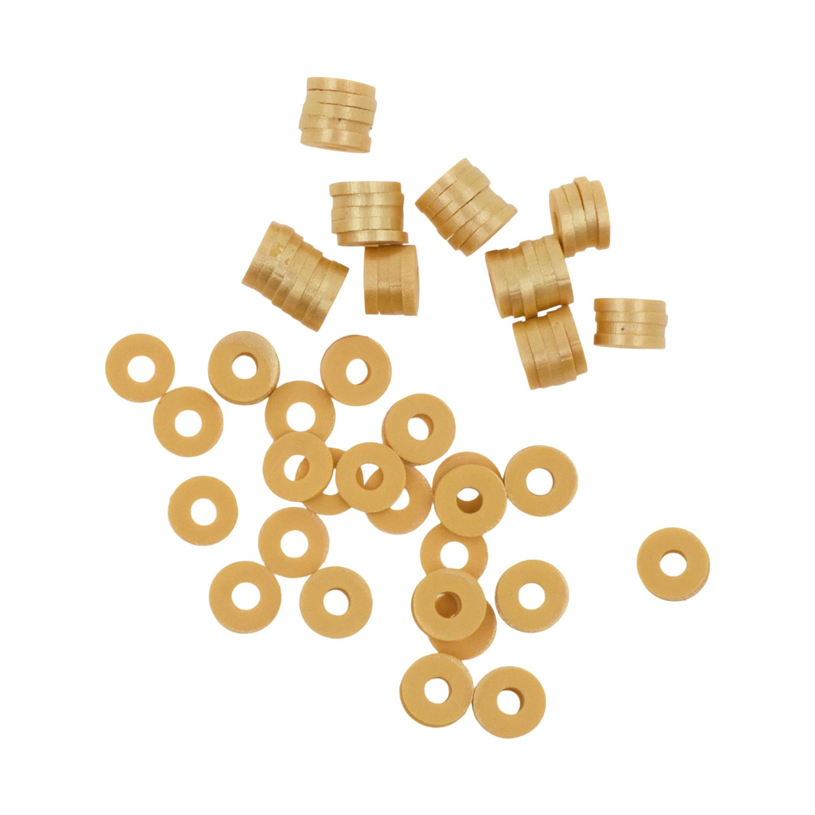 Gold Heishi Beads 6mm – 3000 Flat Polymer Disc Clay Beads for Adult Jewelry M…