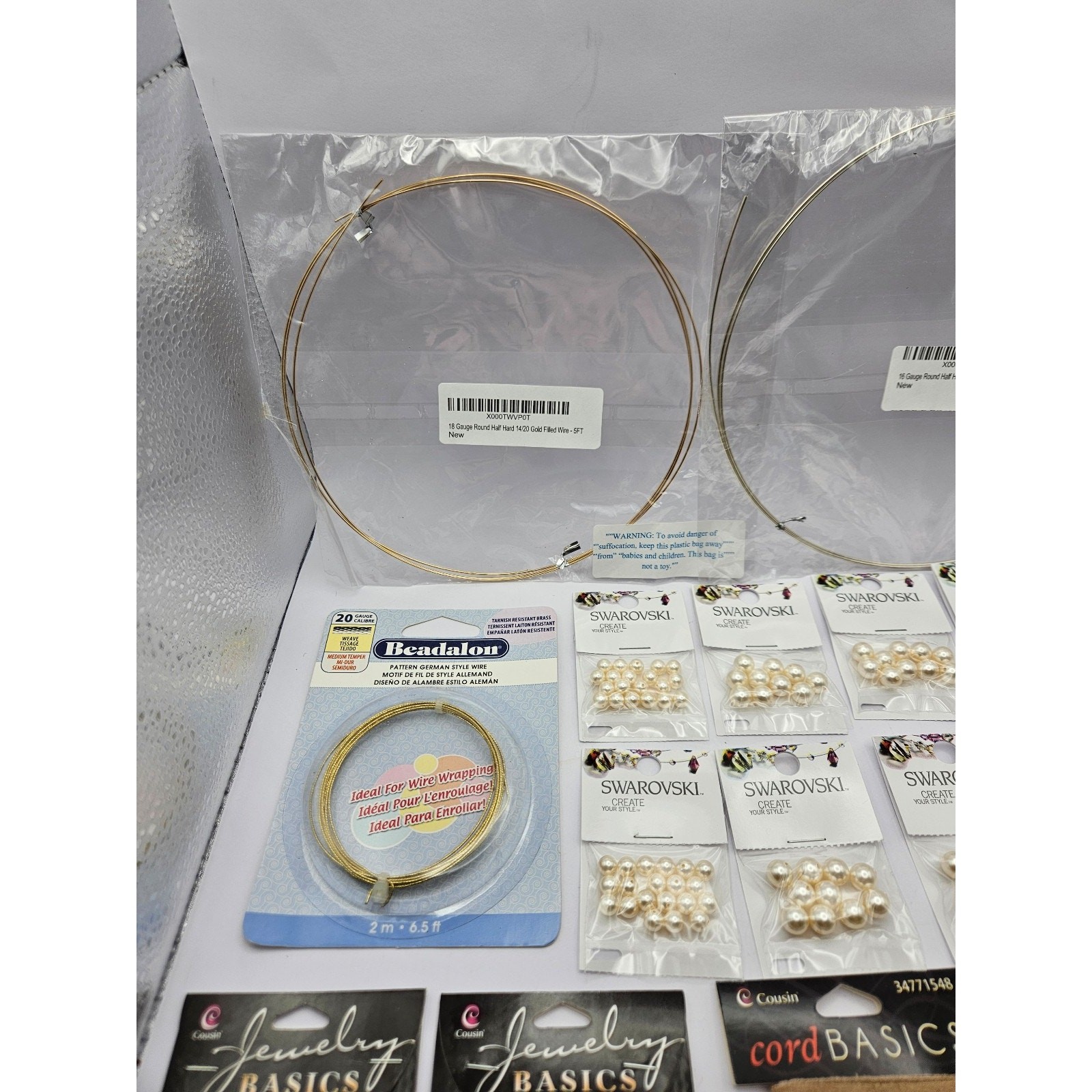 Huge Jewelry Making Mix Lot – 100% Brand New – Swarovski, Beadalon, Cousin
