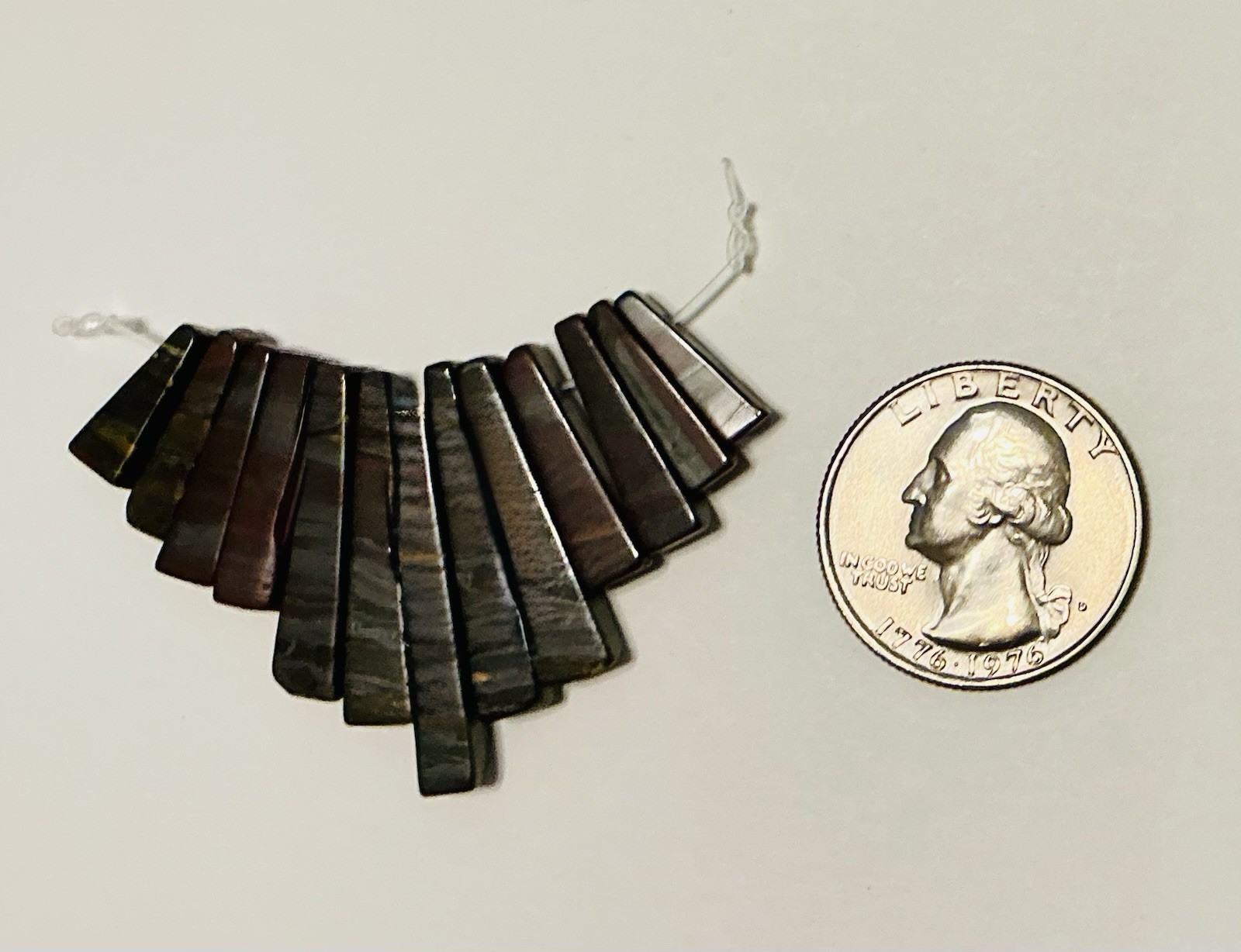 Mottled Brown Tiger Iron Egyptian Fan Collar Cleopatra