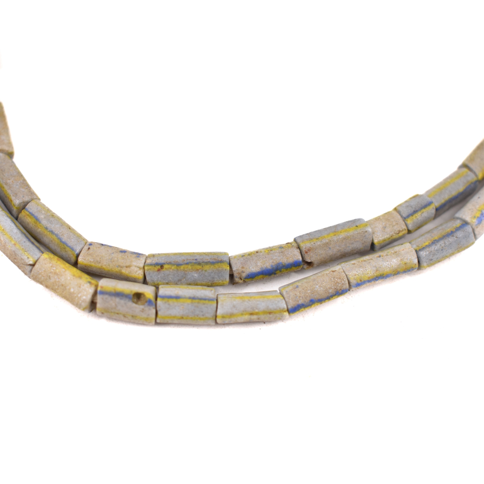 Krobo “Recycled” Powder Glass Beads Ericson Collection 38 Inch