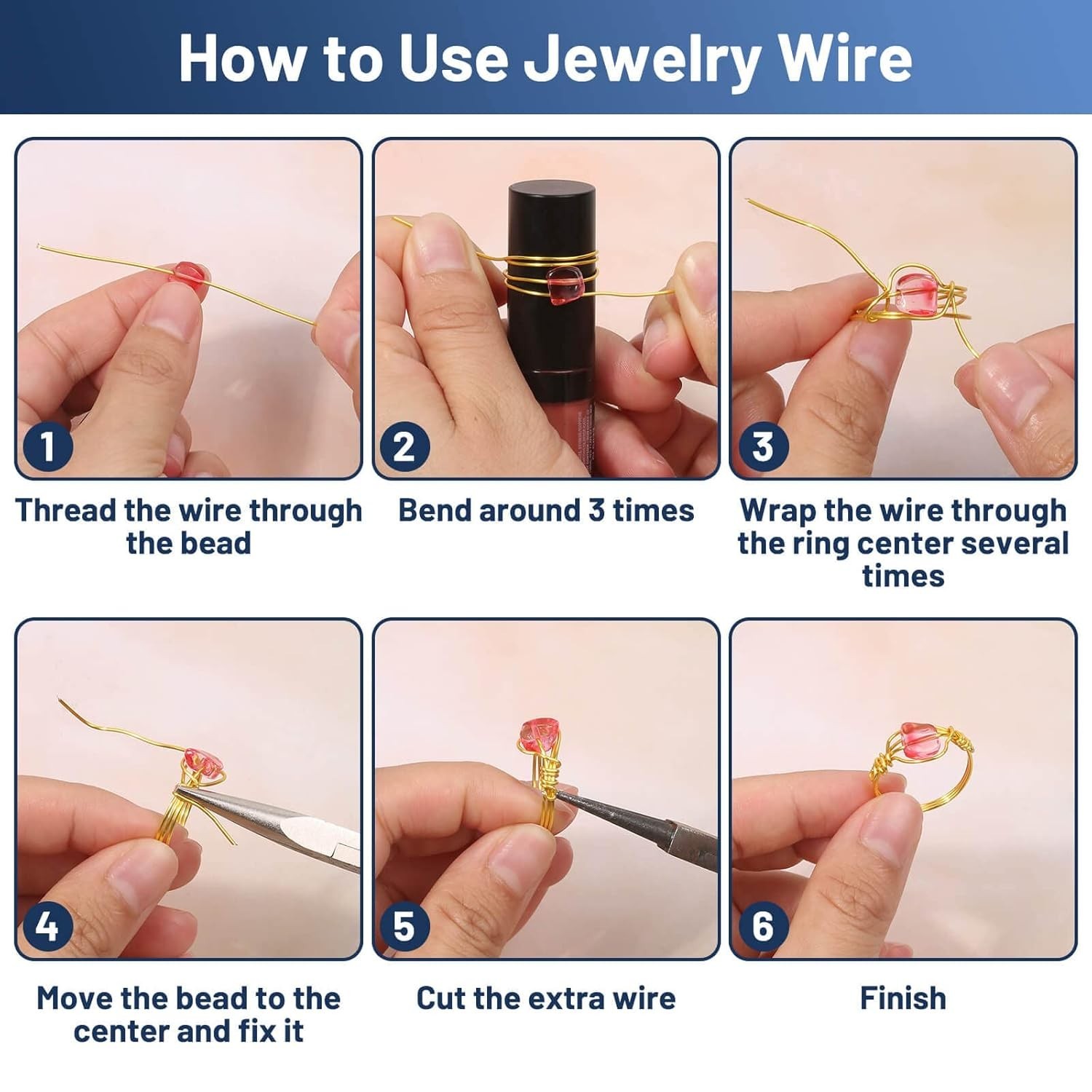 18 Gauge Jewelry Wire for Jewelry Making, Tarnish Resistant Copper Beading Wi…