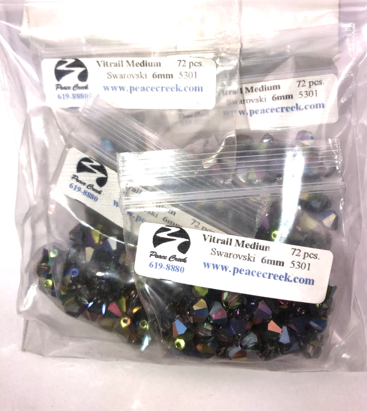 Swarovski Crystal 6mm (360 pcs) Vitrail Medium #5301 (5 baggies of 72)