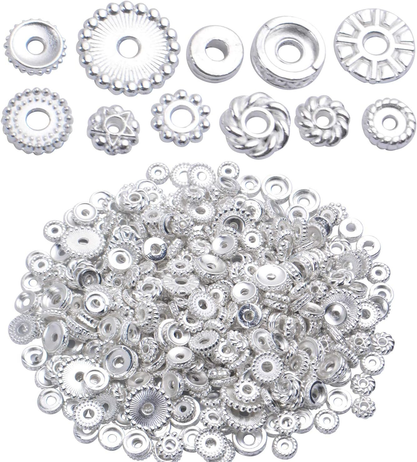 100 Gram(About 170-300Pcs) Spacer Beads Jewelry Bead Charm Spacers Alloy Spacer