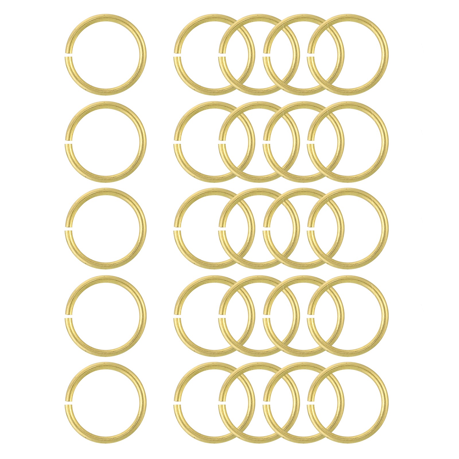 25Pcs Open Jump Rings 15mm/0.59″ Brass Jump Ring Connectors 1.5mm Thick O Rings
