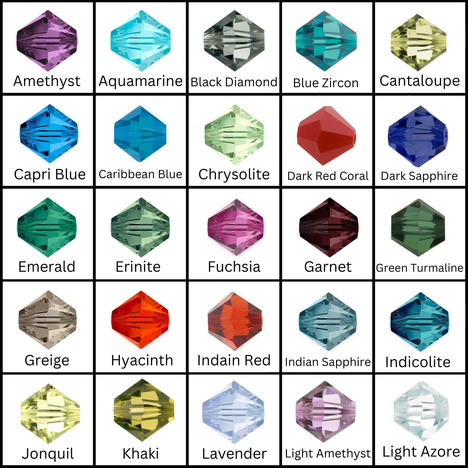 Swarovski 5328 Crystal Bicone Regular Color Beads 1 of 3 *You Pick Size & Color*