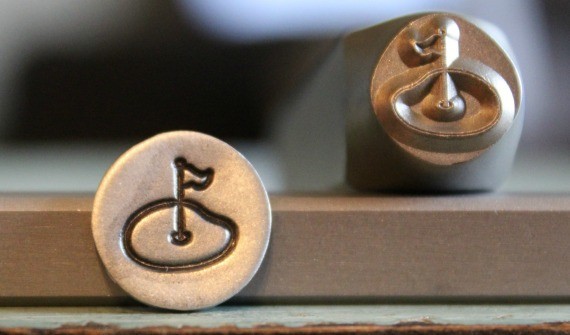 SUPPLY GUY 8mm Golf Green Metal Punch Design Stamp SGCH-16