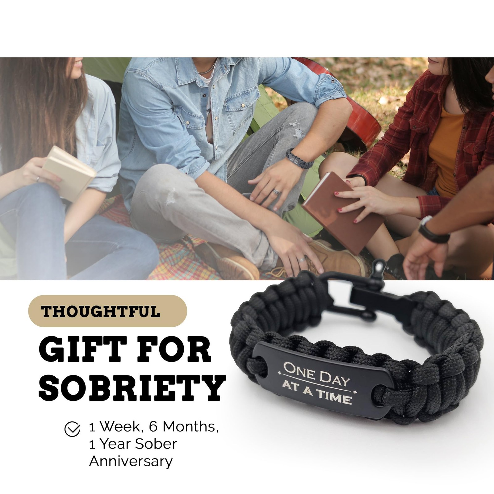 Sobriety Gifts for Men, One Day at a Time, Sober Gifts for Men, 1 Year Sobriety