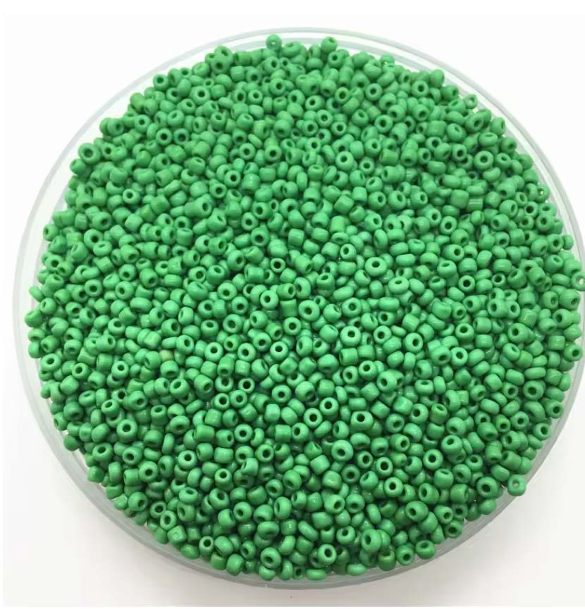 FREE SHIPPING Approx. 1000 12/0 2mm Czech Seed Beads [Green] Glass Beads