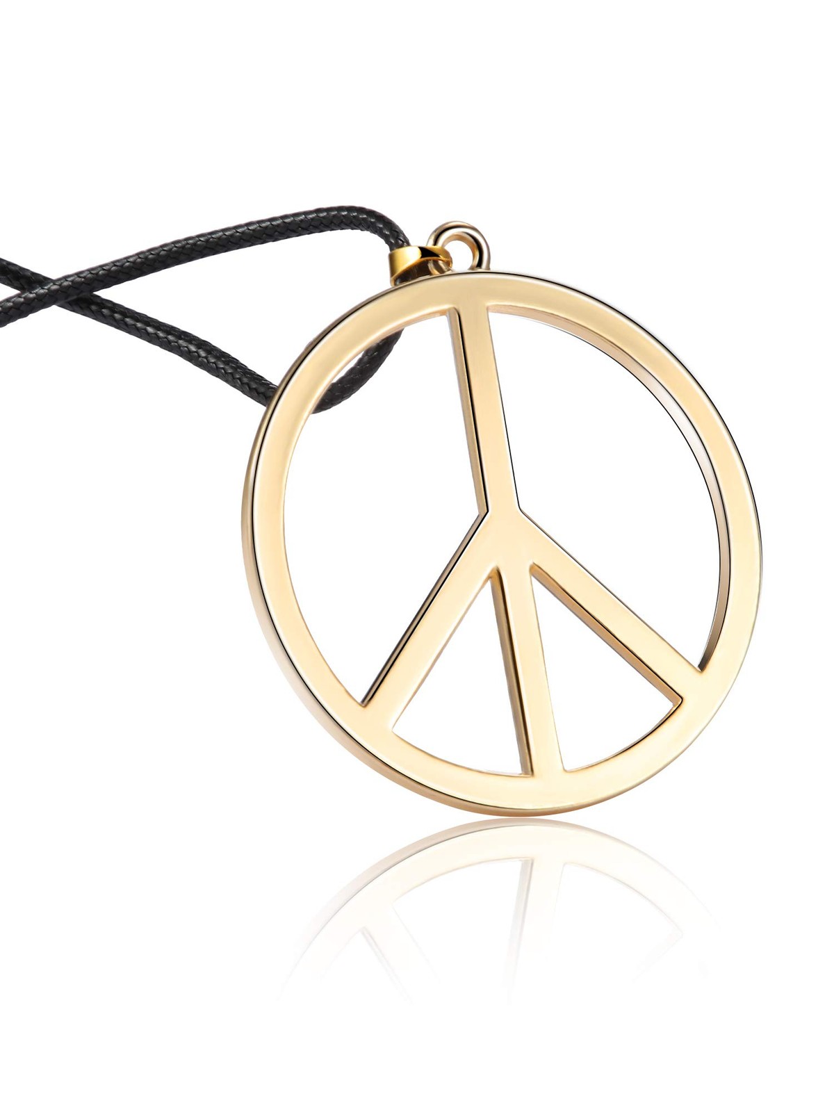 1 Piece Metal Peace Sign Pendant 1960s 1970s Hippie Party Accessories Necklace (
