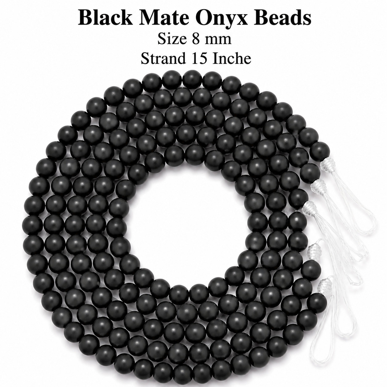 Natural Black Onyx Beads for Jewelry Making & DIY Crafts