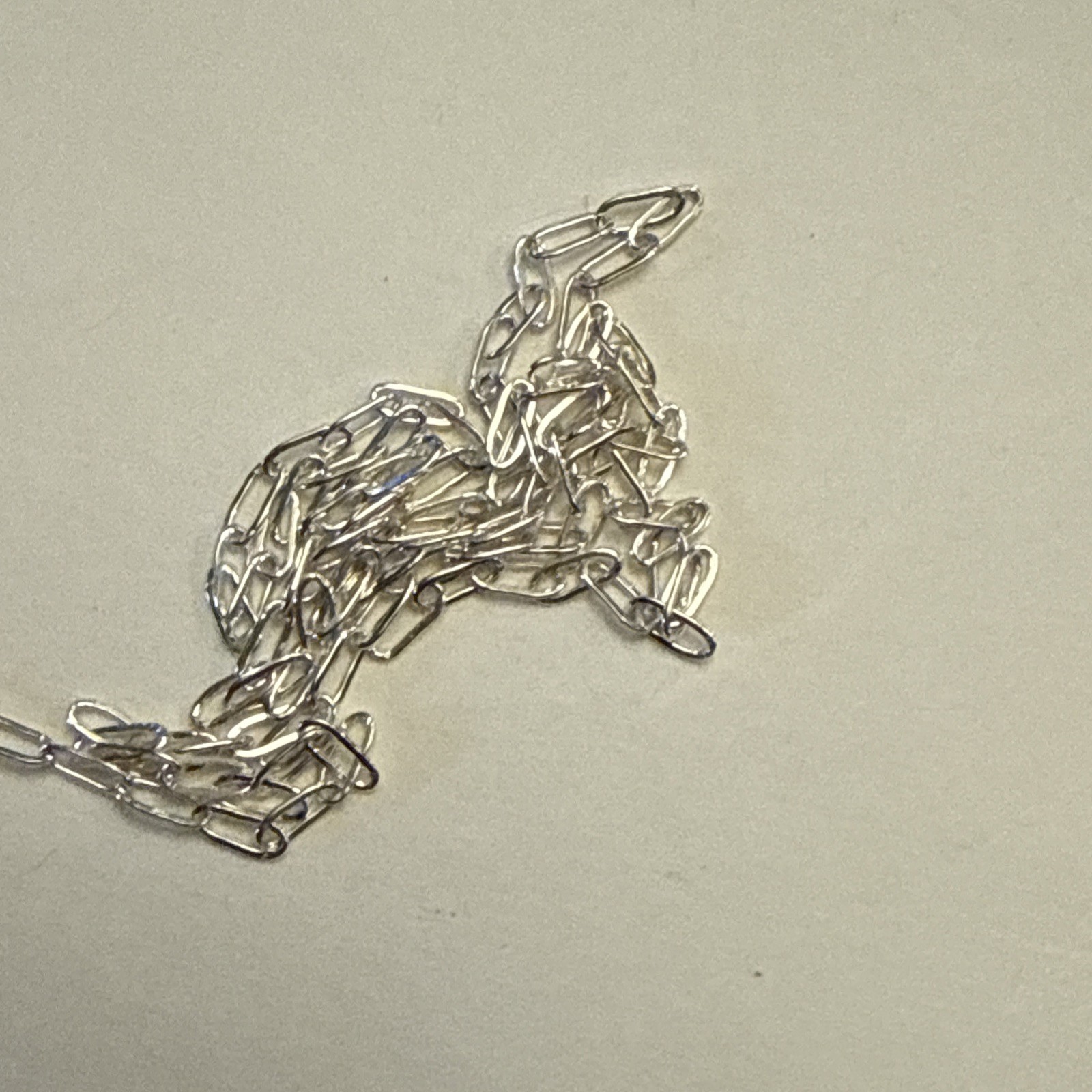 3×1.3mm sterling silver elongated flat cable chain 5ft