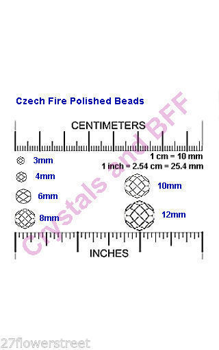 Czech Fire Polished Round Faceted Glass Beads in Topaz color, 16” golden brown