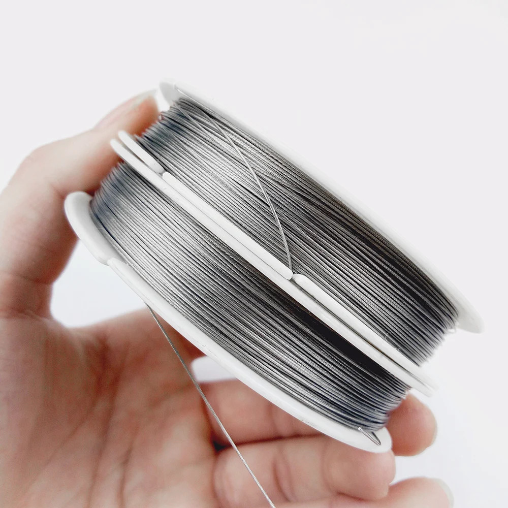 JHNBY 0.3~1.0mm Thin Stainless steel wire Beading Rope Cord Thread String