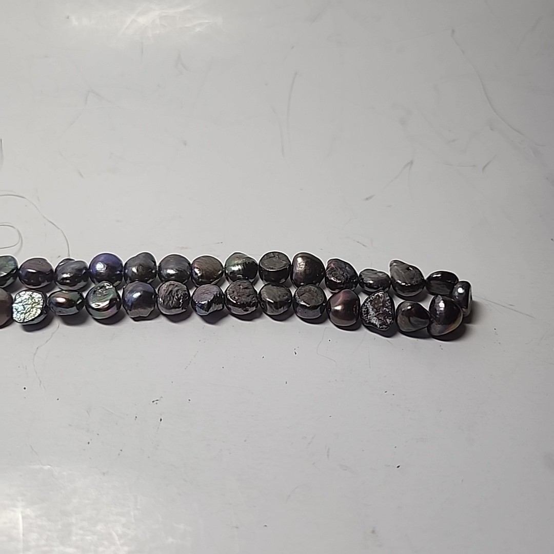 16″ Strand 10mm Baroque Peacock Pearls Jewelry Making Beads Purple Oil Slick
