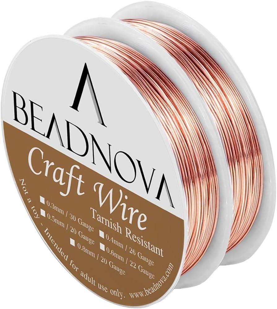 Soft Temper 20 Gauge Tarnish Resistant Copper Wire for Crafting & Jewelry, 6m