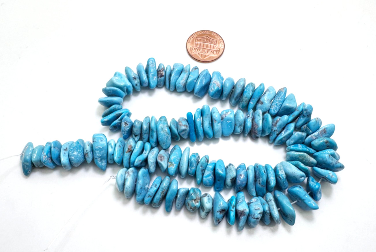 Natural Genuine Arizona Sky Blue Kingman Turquoise Nugget Gemstone Beads PGS372