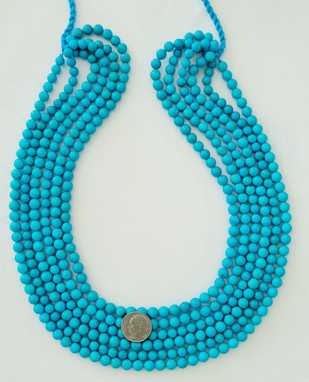 One Strand 100% Natural Sleeping Beauty Turquoise Round Beads 5.5-6.5mm