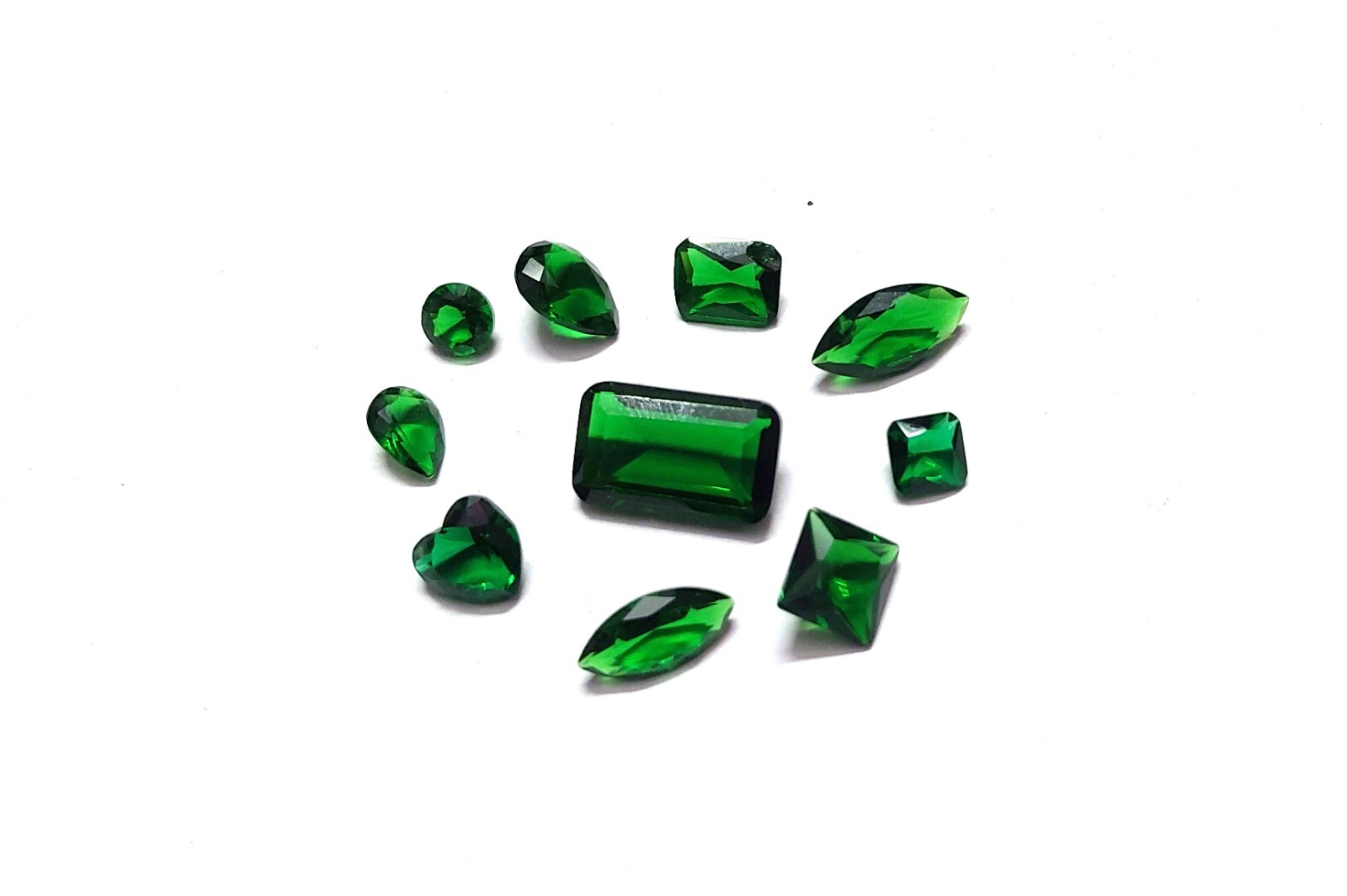 10 Pcs Chrome Diopside Color Cabochon Fancy Shape, Small Size Chrome Cabochon A4