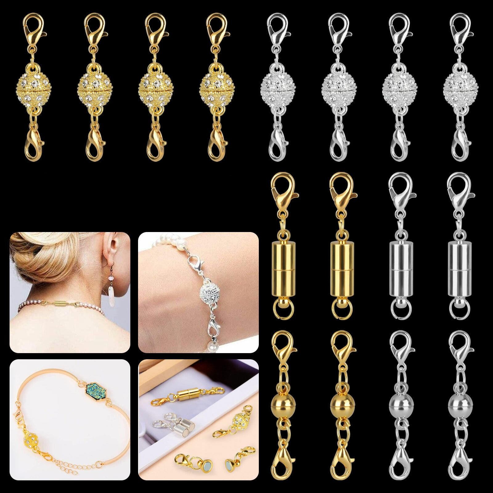 24PCS Magnetic Clasps Lobster Clasp Extender Kit For Jewelry Necklace DIY