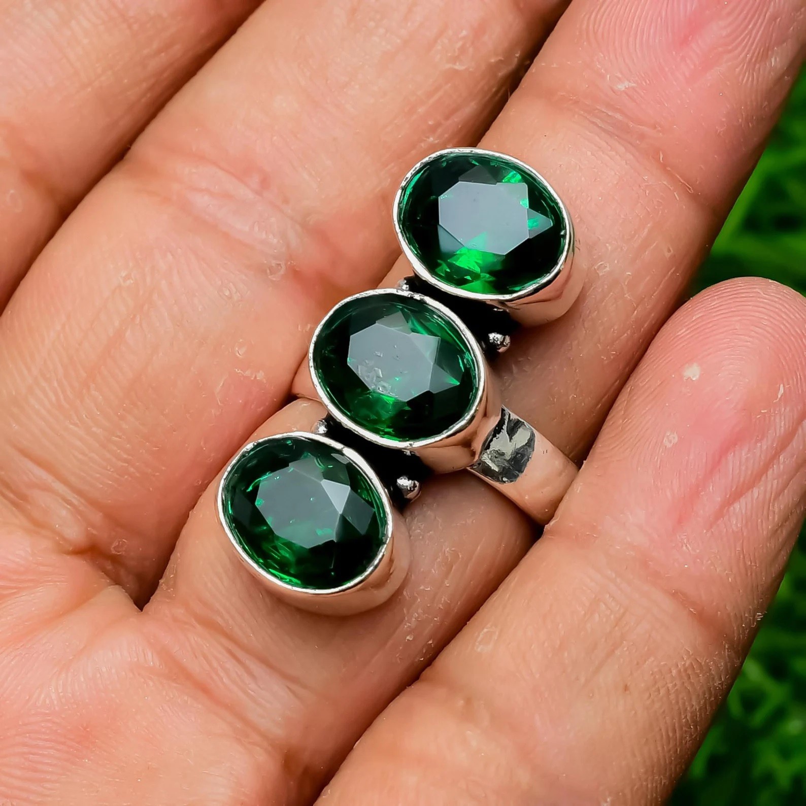 Chrome diopside Ring 925 Sterling Silver Handmade Jewelry Ring