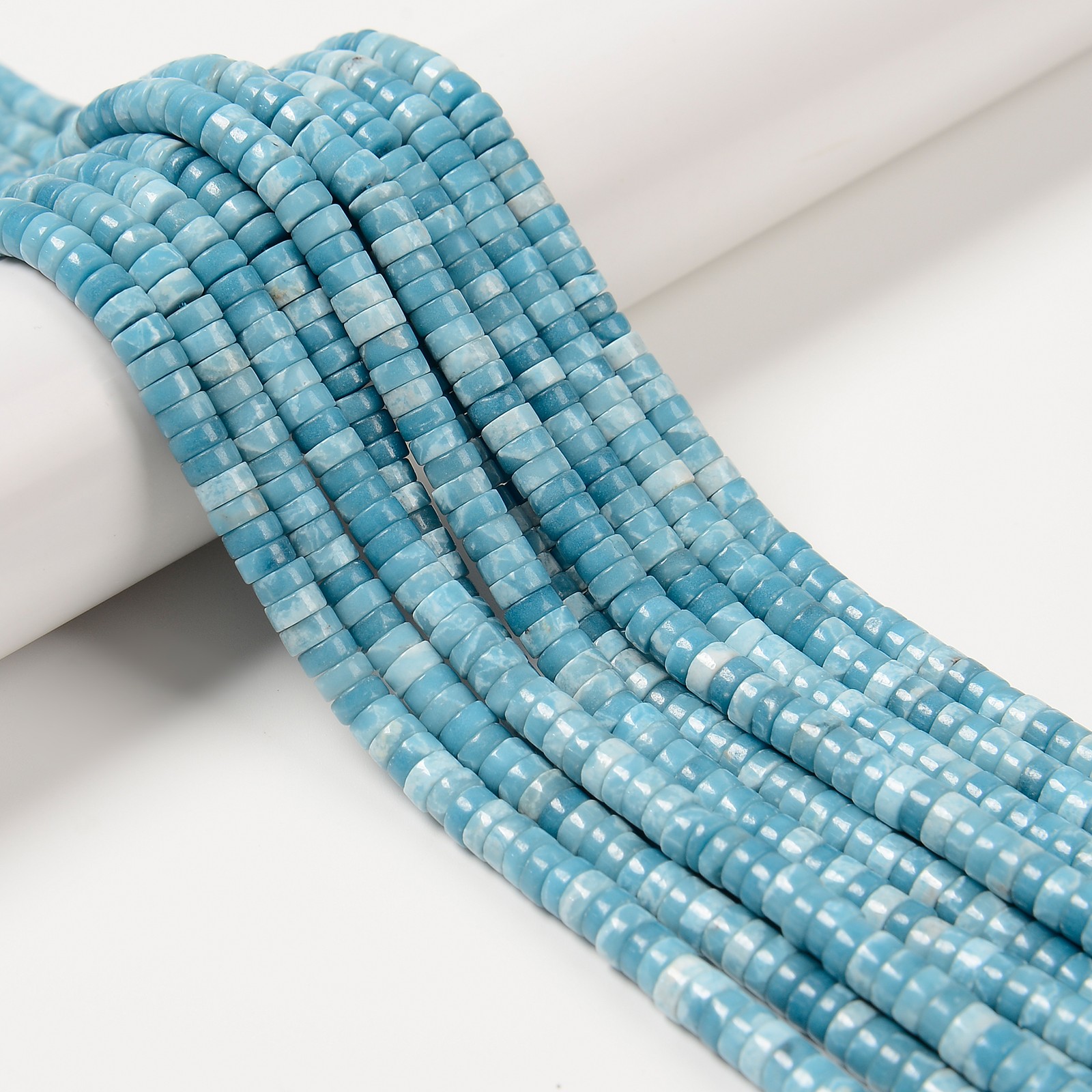 Larimar Quartz Heishi Disc Beads Size 2x4mm 3x6mm 15.5” Strand