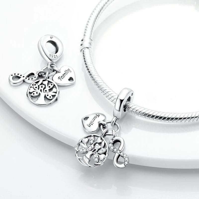 Flower Charms Clover Sunflower Tulip Beads Pendants for DIY Bracelet Jewelry