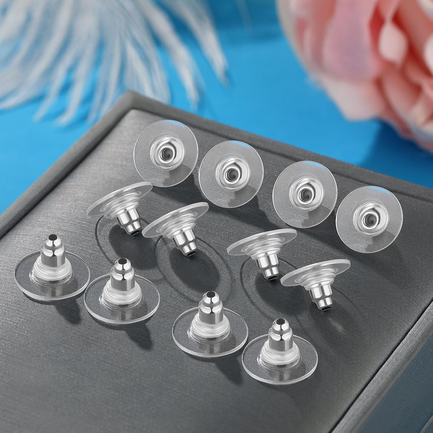 100pcs Fishhook Earring Backs Replacements for Stus – Bullet Clutch Back Earring