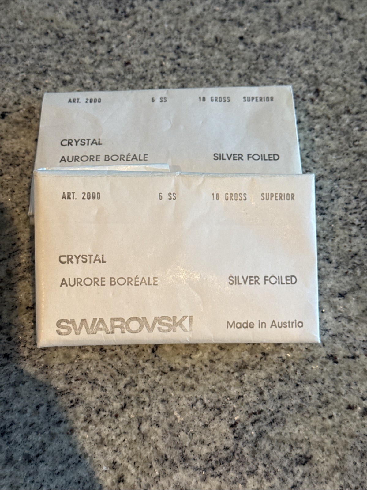 5 Vintage Swarovski Art 2000 6 SS Crystal AB Silver Foiled 10 Gross Factory Pack