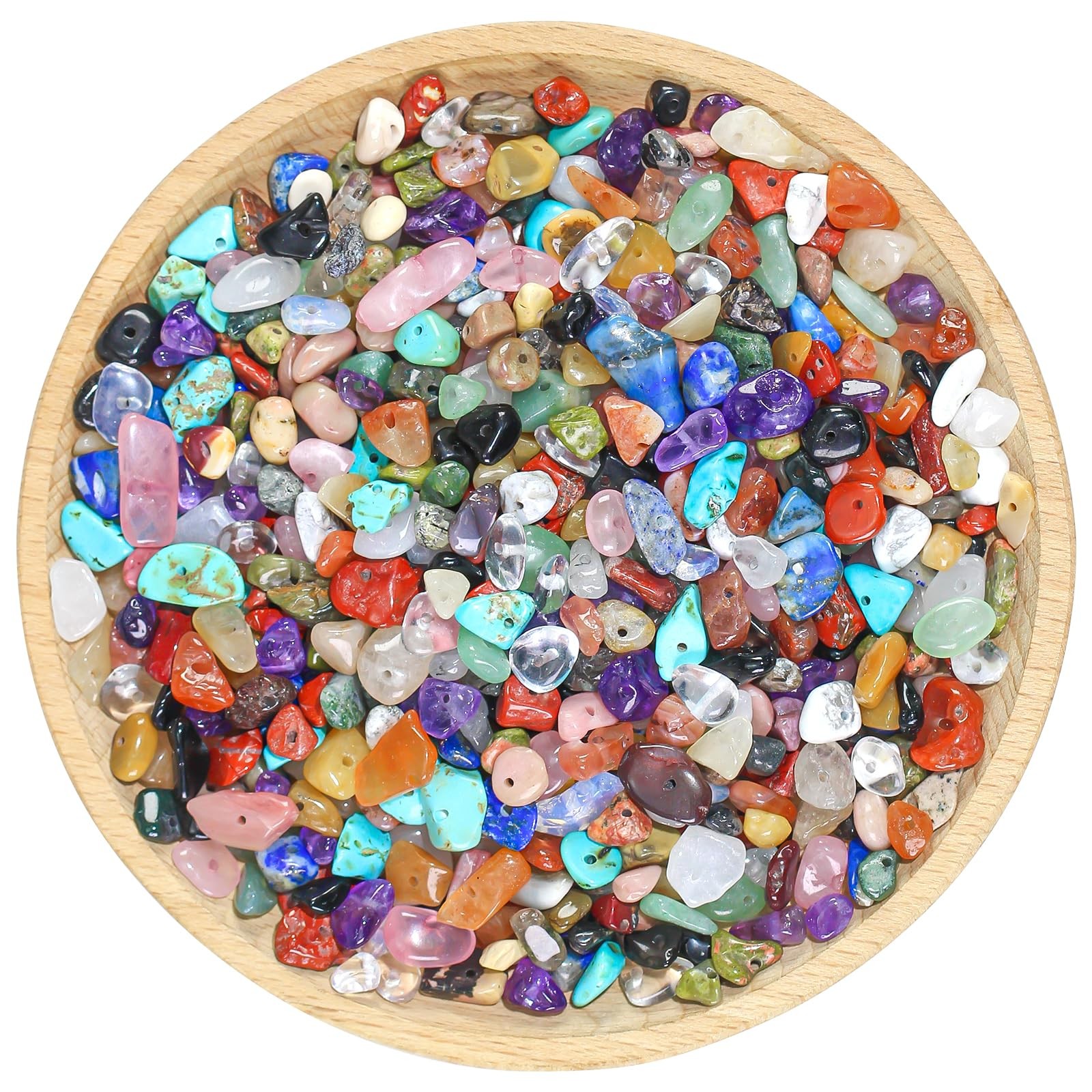 1000Pcs Multicolor Natural Stone Beads 5-8Mm for Jewelry Making Supplies