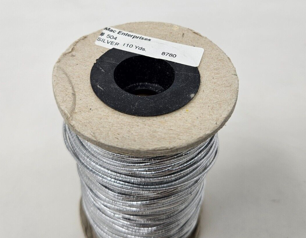 Bulk Spool Silver 1mm Elastic Cord String Craft Jewelry Thread Trimtec 110YDS